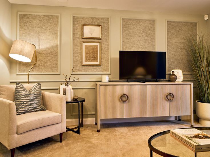 Living room within a retirement property at Juliette House