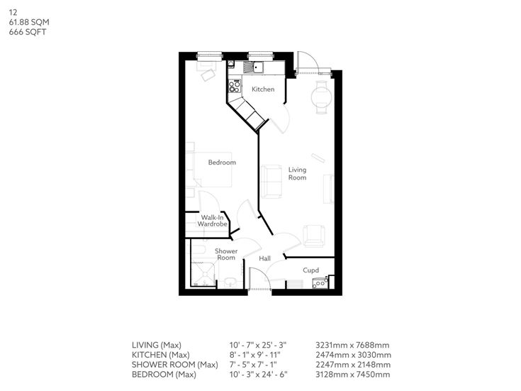 Apartment 12 floor plan