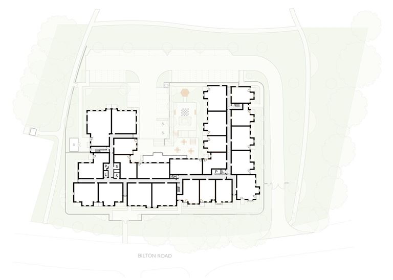 Apartment 21 position on diagram, engineering drawing. Available.
