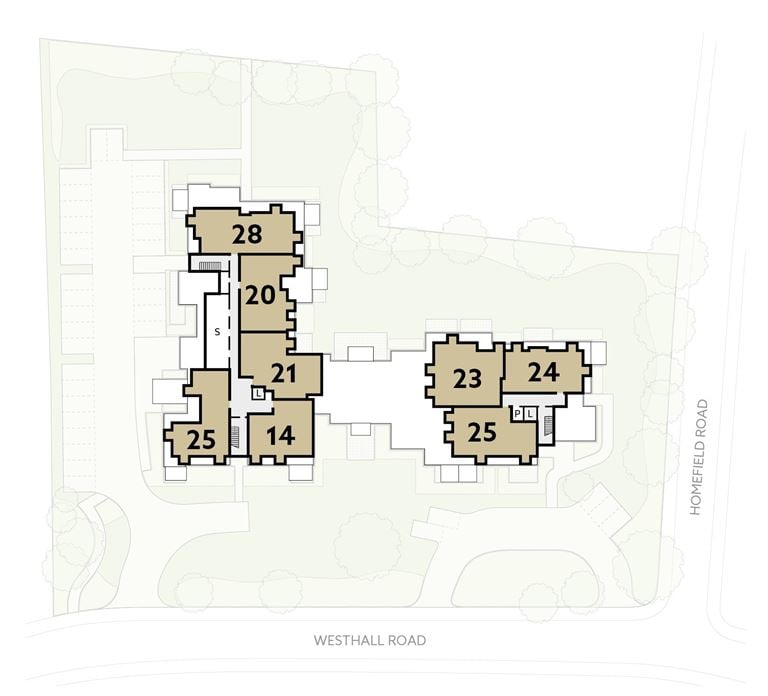 Apartment 27 position on diagram. Available.