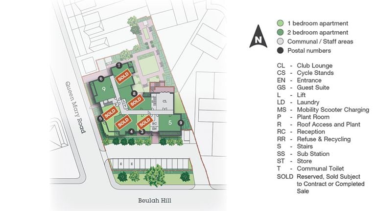 Apartment 5 position on lewis house retirement properties for sale rent. Available.