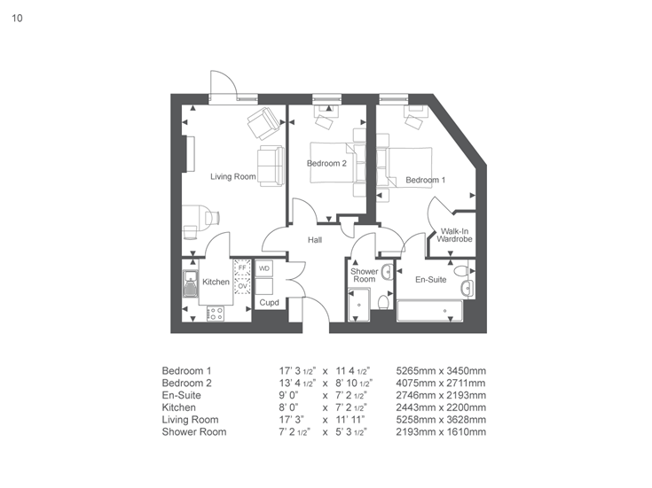 Apartment 10 floor plan