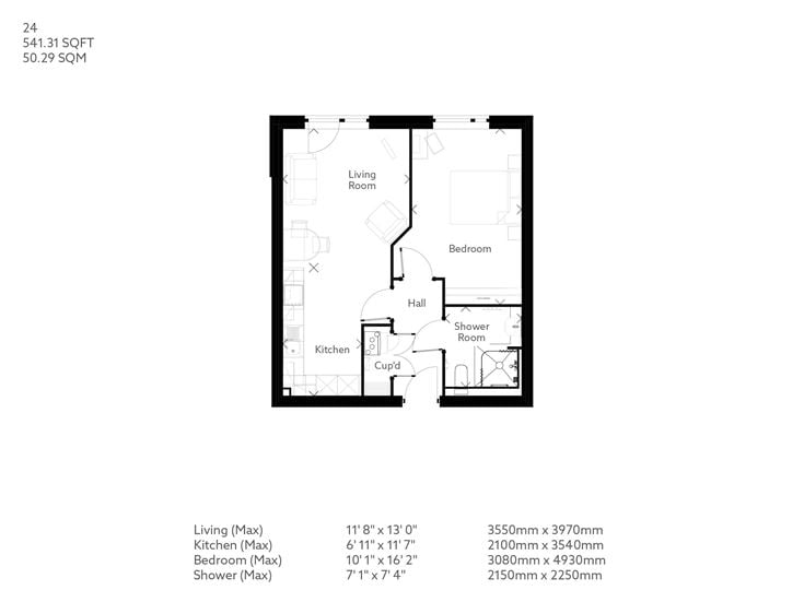 Apartment 24 floor plan