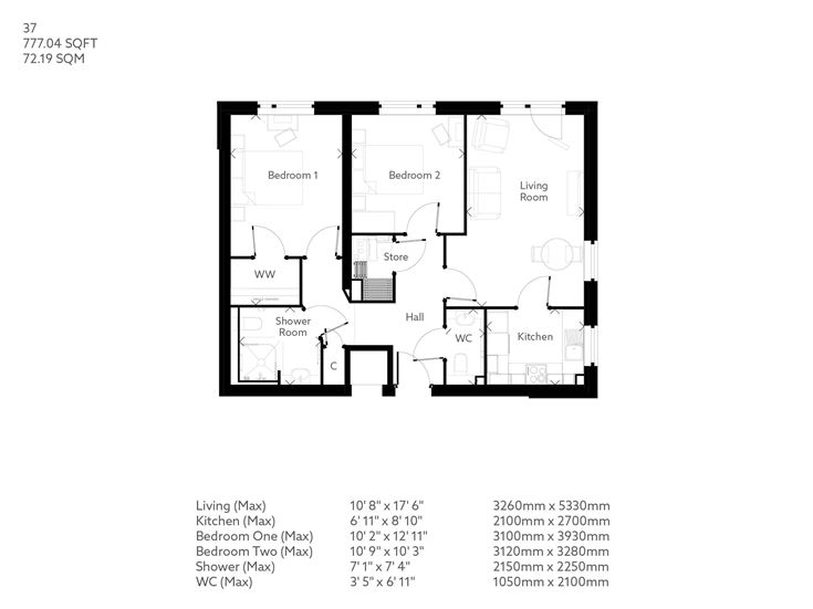 Apartment 37 floor plan