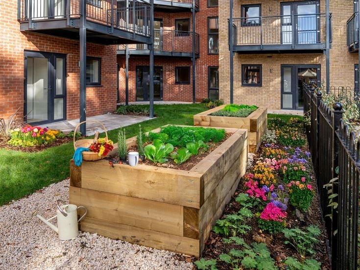 a garden in a garden