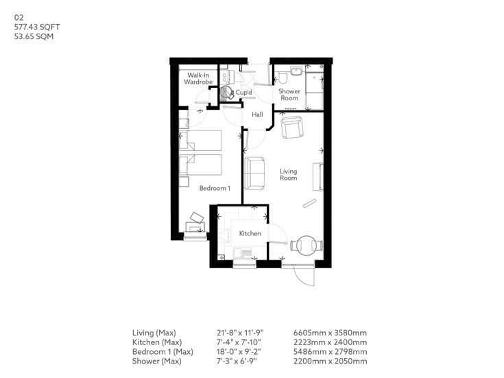 Apartment 2 floor plan