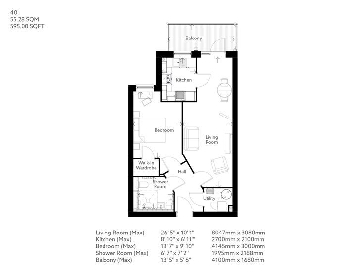 Apartment 40 floor plan