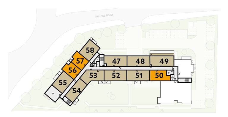 Apartment 48 position on diagram. Available.
