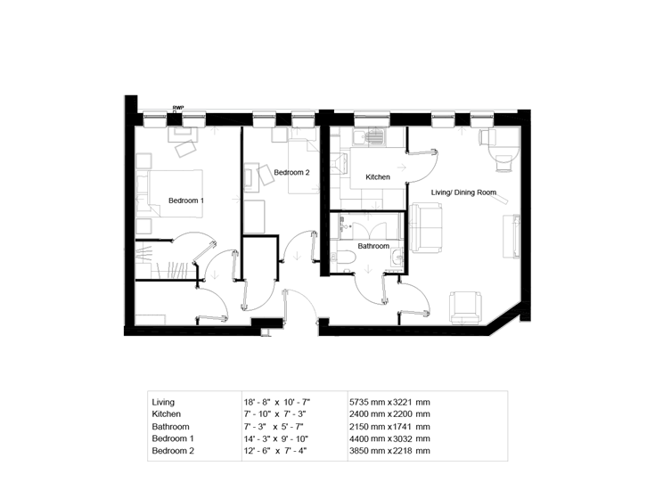 Apartment 15 floor plan