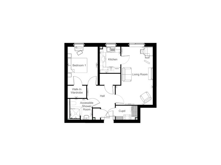Apartment 45 floor plan