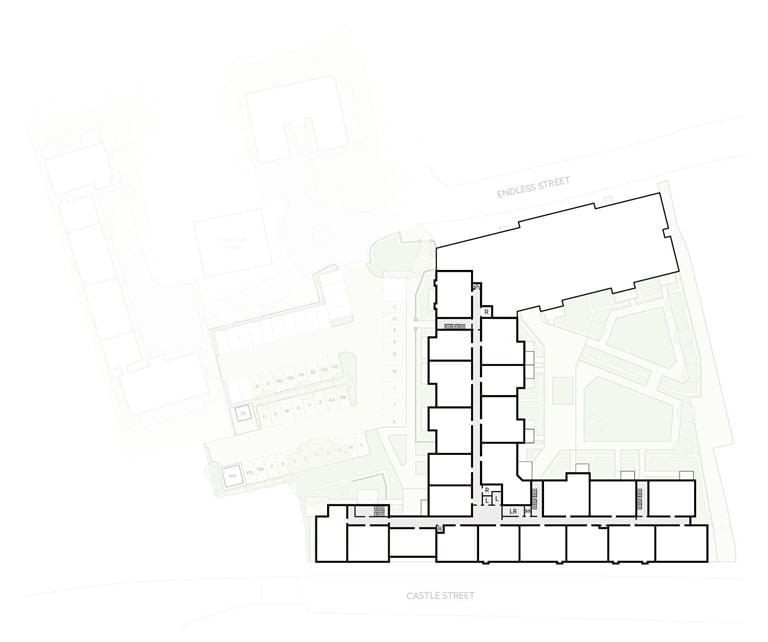 Apartment 21 position on diagram, engineering drawing. Available.