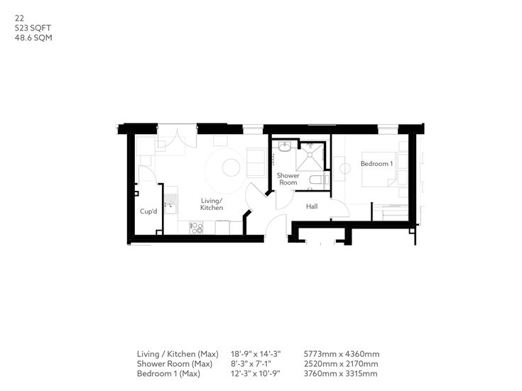 Apartment 22 floor plan