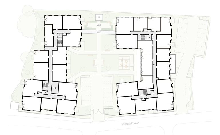 Apartment 22 position on diagram, engineering drawing. Available.