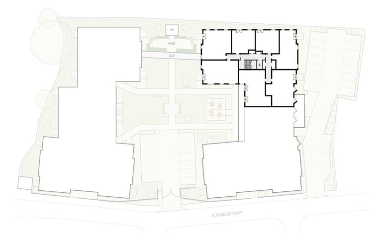Apartment 53 position on diagram, engineering drawing. Available.