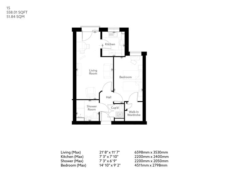 Apartment 15 floor plan