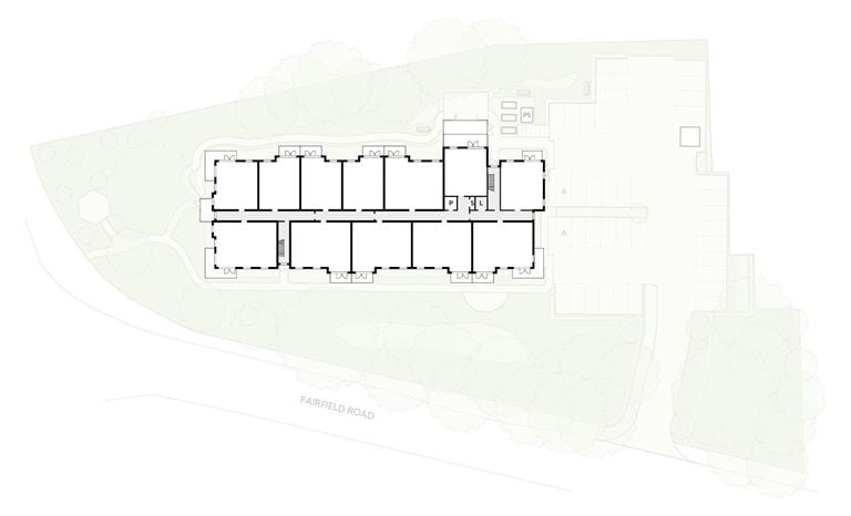 Apartment 13 position on diagram, engineering drawing. Available.