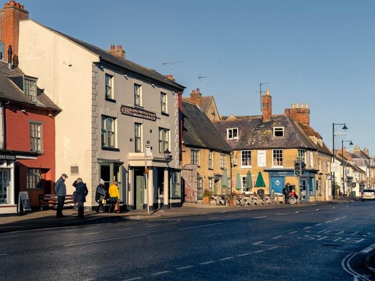 a street with buildings along it