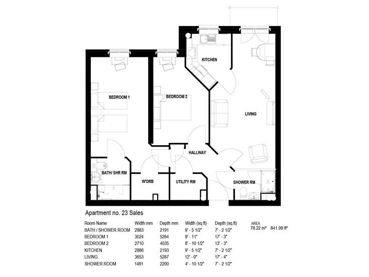 Apartment 23 floor plan