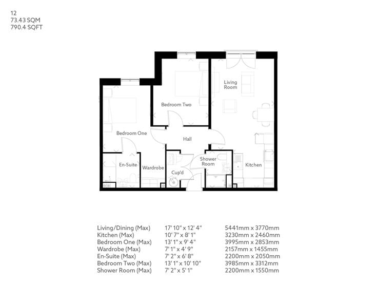 Apartment 12 floor plan