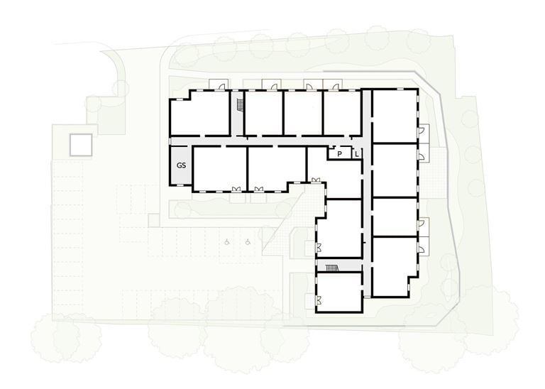 Apartment 12 position on diagram, engineering drawing. Available.