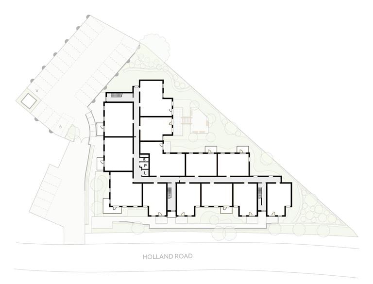Apartment 18 position on diagram, engineering drawing. Available.