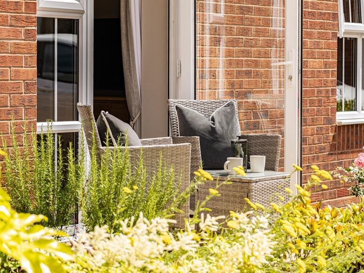 a chair in a garden