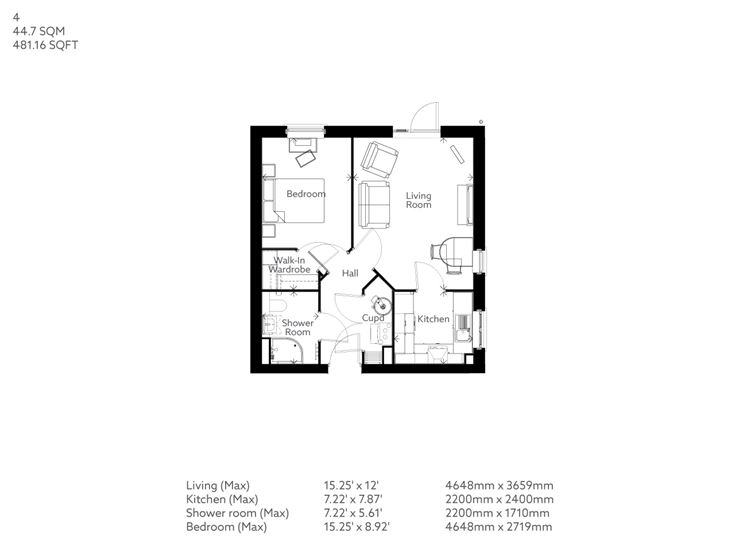 Apartment 4 floor plan
