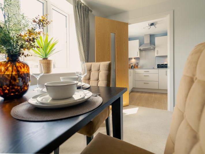 Sitting room and kitchen