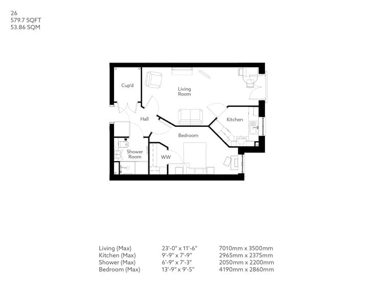 Apartment 26 floor plan