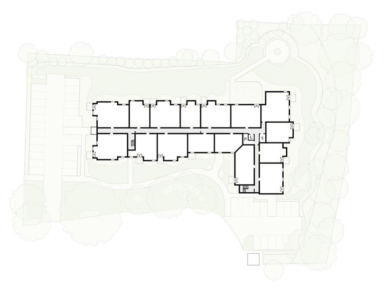 Apartment 26 position on diagram, engineering drawing. Available.