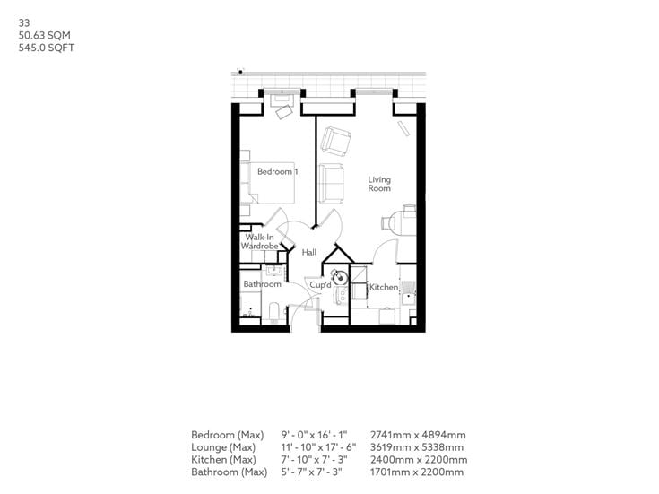 Apartment 33 floor plan