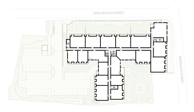 Apartment 47 position on diagram, engineering drawing. Available.