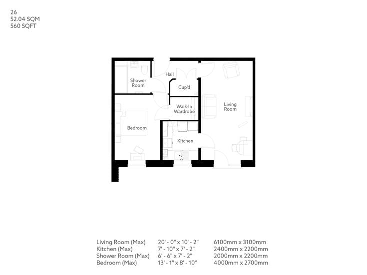Apartment 26 floor plan