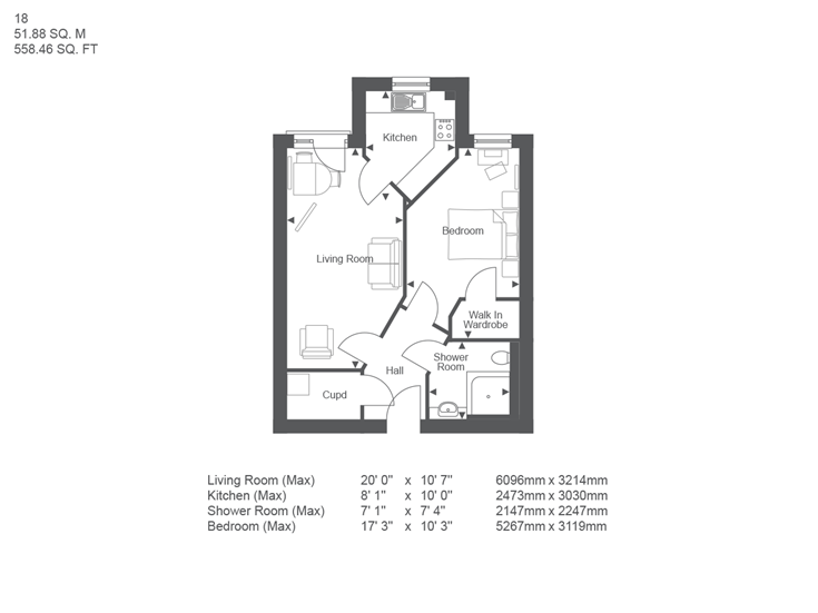 Apartment 18 floor plan