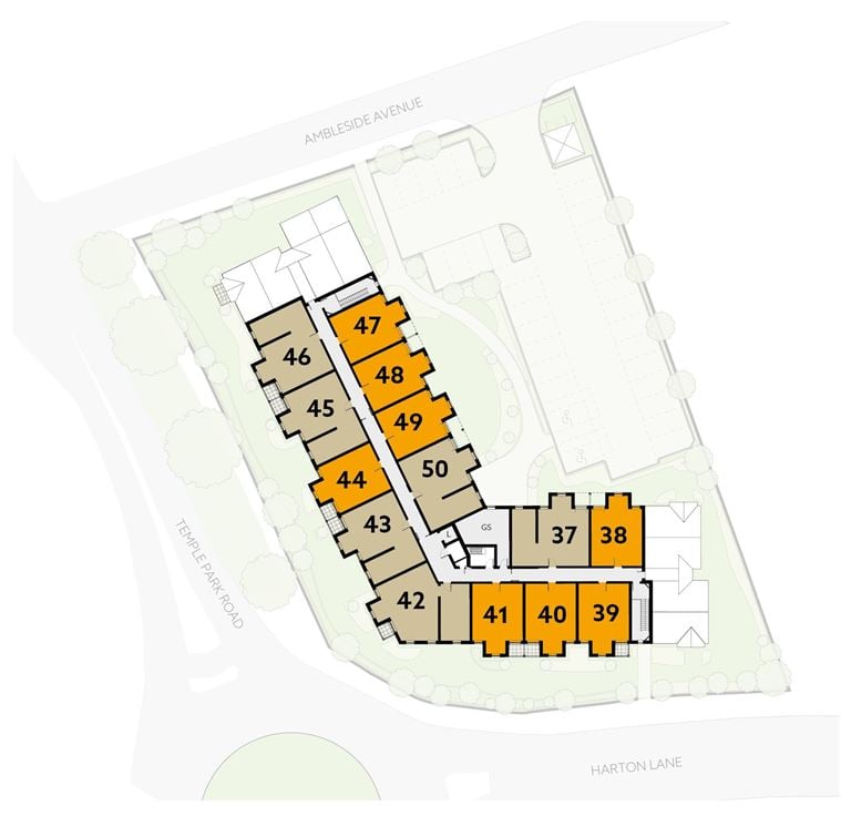 Apartment 47 position on map. Available.