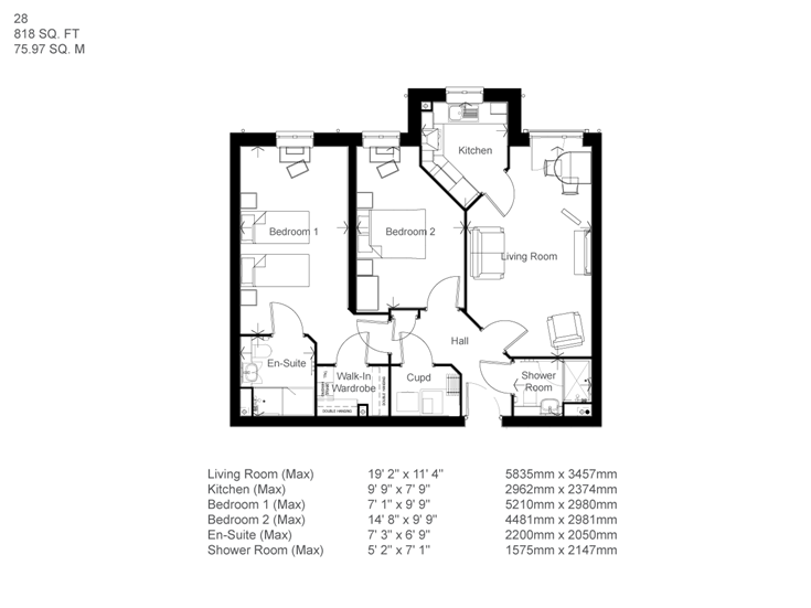 Apartment 28 floor plan