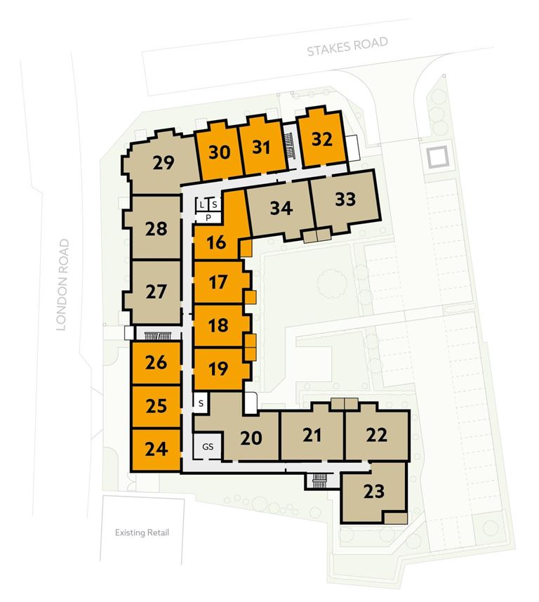 Apartment 28 position on diagram. Available.