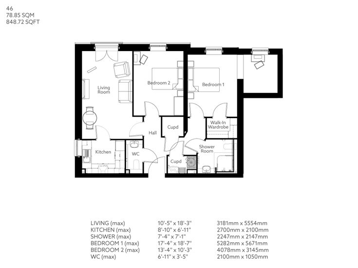 Apartment 46 floor plan