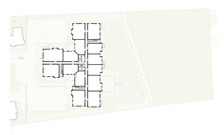 Apartment 17 position on diagram, engineering drawing. Available.
