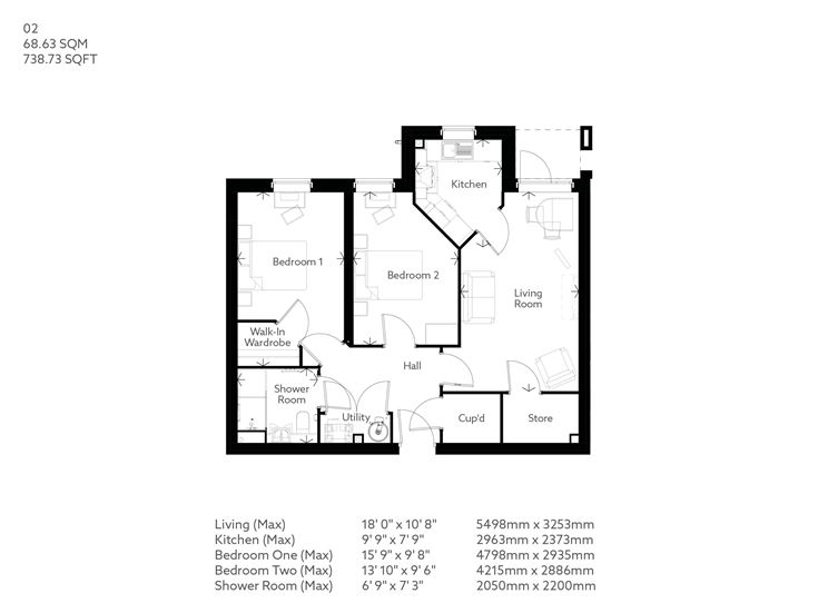 Apartment 2 floor plan