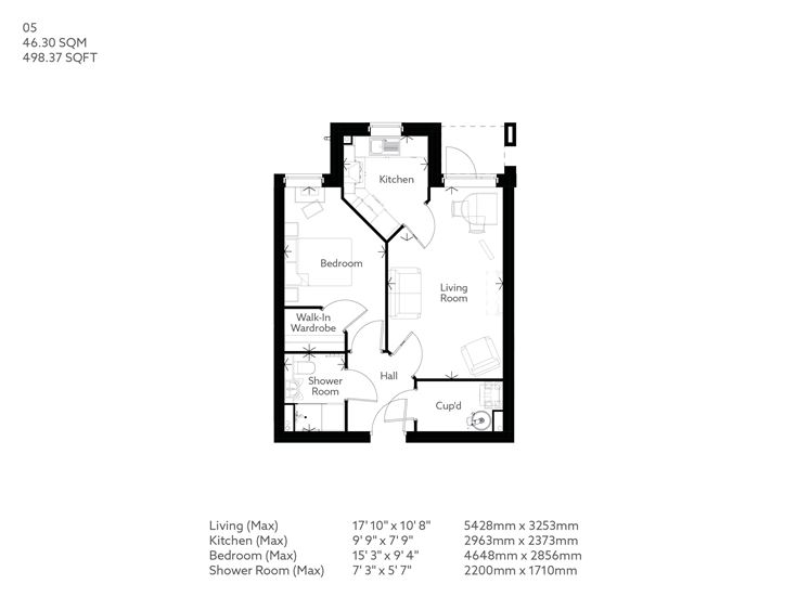 Apartment 5 floor plan