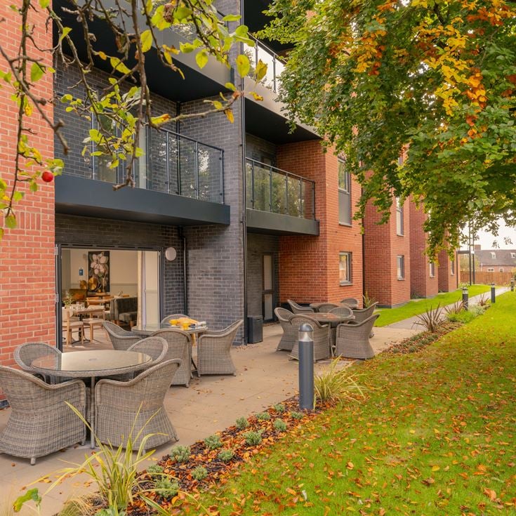 outdoor seating area