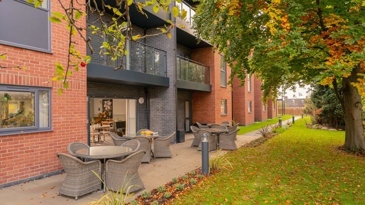 outdoor seating area