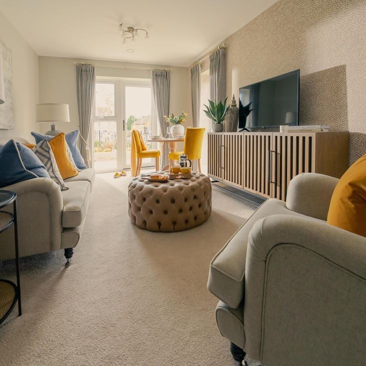 living room with sofas