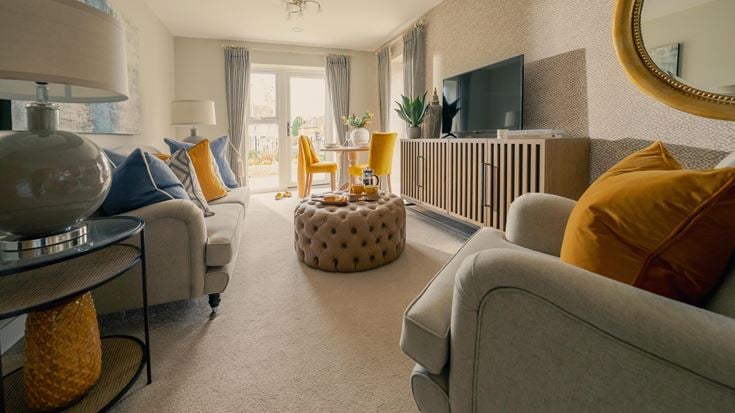 living room with sofas