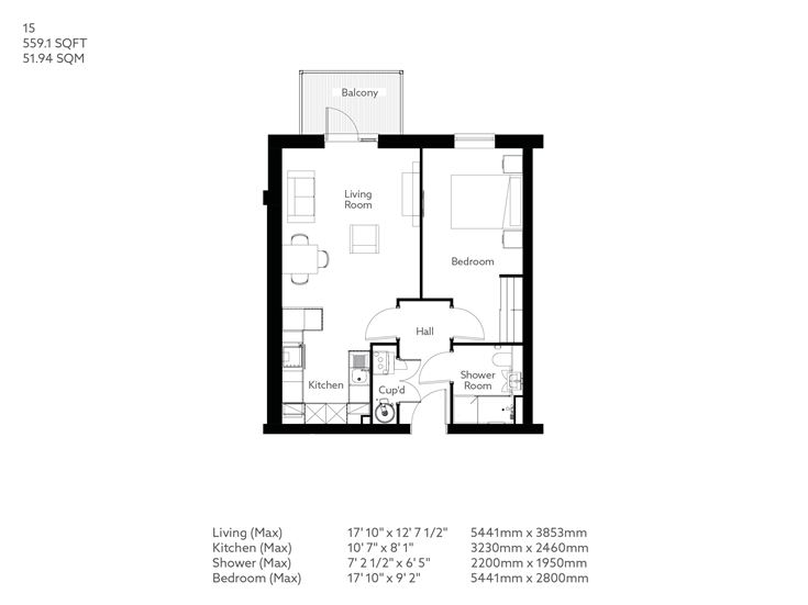 Apartment 15 floor plan