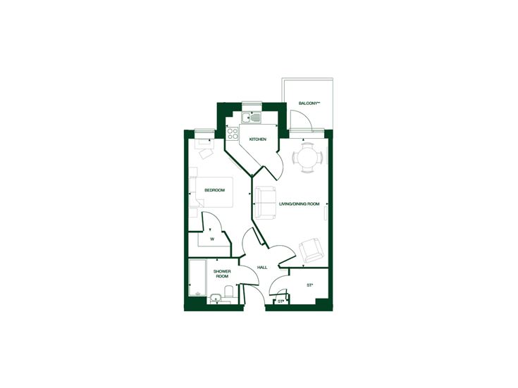 Apartment 33 floor plan