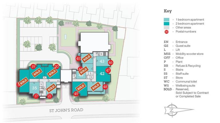 Apartment 49 position on the dairy retirement properties for sale rent. Available.