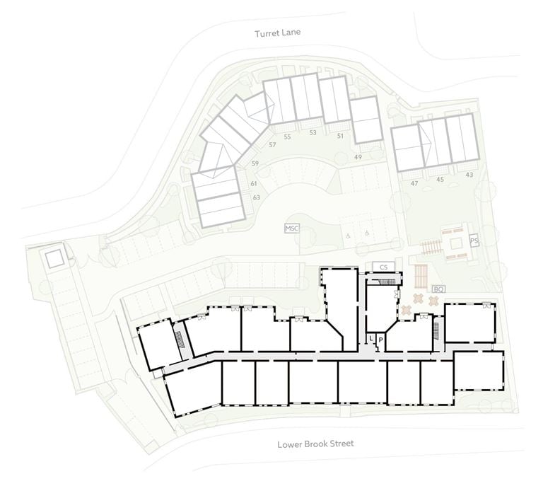Apartment 15 position on diagram, engineering drawing. Available.