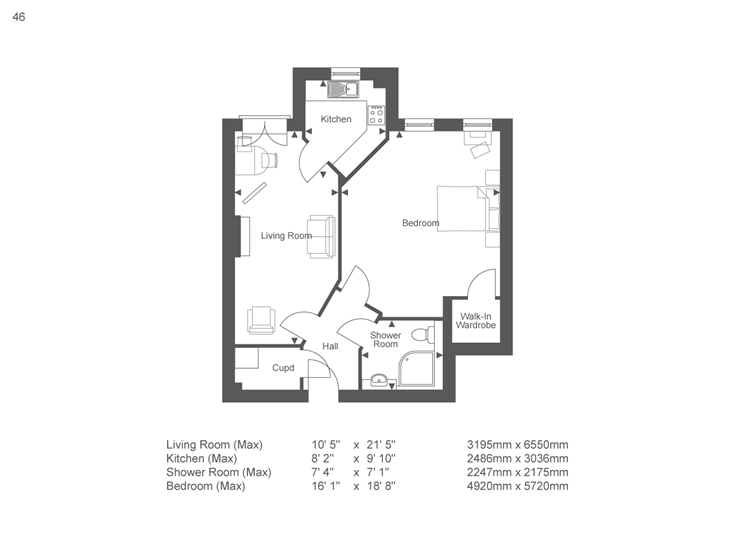 Apartment 46 floor plan